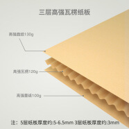 QDZX搬家纸箱收纳盒纸板猫窝瓦楞纸板厚纸板隔板三层高强 1m*1m*10张