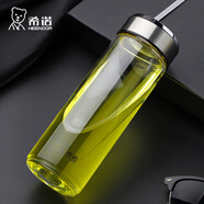 希諾（HEENOOR）玻璃杯單層玻璃杯加厚水杯帶蓋男女士透明泡茶杯子 黑色 XN6052  420ML