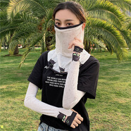 Fangchi 手套女時(shí)尚ins百搭夏防曬袖套女手袖護臂冰絲袖子手臂套學(xué)車(chē)開(kāi)車(chē)神器潮冰? 02蝙蝠俠黑（袖套+面罩）
