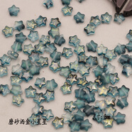 提伯斯磨砂金粉五角星直孔星星 手工diy古裝頭飾發(fā)飾發(fā)簪耳環(huán)材料包配件 琉璃磨砂小星星【磨砂孔藍漸變】 【50個(gè)】