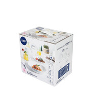 樂(lè )美雅（Luminarc）餐具套裝飯碗面碗無(wú)鉛耐熱純白西餐盤(pán)微波爐使用禮盒 CJJ525晶鉆浮雕餐具 12頭