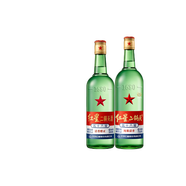紅星藍(lán)瓶 二鍋頭 清香型白酒 八年陳釀 56度 500mL 1瓶 +750ml1瓶
