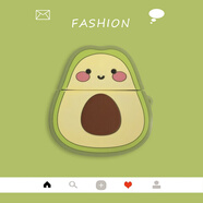 例米 LolliPods plus漫步者無(wú)線(xiàn)藍牙耳機保護套卡通軟殼硅膠冇心可愛(ài)套蘿莉loliPlus 漫步者 lollipods plus【牛油果】