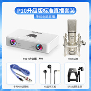 客所思P10升級48V版高級USB聲卡OTG無損網(wǎng)絡(luò)K歌喊麥錄音直播YY語音設(shè)備 P10升級版+M50K話筒套裝