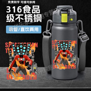 卡馳慕寧馬桶人和監控人316不銹鋼保溫杯子學(xué)生水杯泰坦音響人電視人水杯 600ml灰色-音響人配背帶加吸管600ml