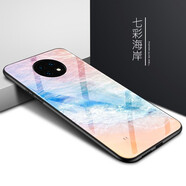 哲勒（ZHELE） 紅米note9手機(jī)殼note9pro防摔玻璃漸變個(gè)性創(chuàng)意硅膠全包邊5G男女保護(hù)套 紅米note9 5G-【七彩海岸】配膜