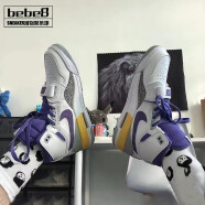 耐克（NIKE）bebe8 Air Jordan Legacy 312 联名AJ312男女中帮休闲篮球鞋 湖人白紫AT4040/AV3922-157 35.5