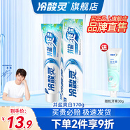 冷酸靈牙膏抗敏感冰檸勁爽牙膏美白牙齒呵護(hù)牙齦清新口氣【吳磊同款】 【抗敏感大支裝】井鹽爽白170g