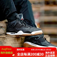 NIKE耐克男女鞋AJ4 Air Jordan4運動時尚情侶休閑緩沖減震籃球鞋 CI1184-CI2970-001 黑鐳射 41
