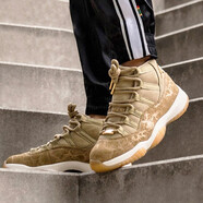 耐克（NIKE） 女鞋 Air Jordan 11  AJ11 白銀滿(mǎn)天星高幫休閑運(yùn)動(dòng)籃球鞋 AR0715-200 金絲橄欖 40.5