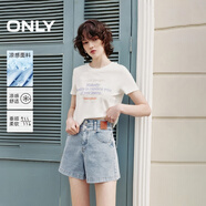 ONLY2025秋季新款時(shí)尚百搭高腰顯瘦A字短褲牛仔褲女|125143004 J32 210洗水牛仔藍 M