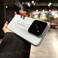 期尚適用小米14pro全包新素皮拼接小米14磨砂鏡頭膜防摔手機殼潮牌十四男女情侶保護套高級外殼簡(jiǎn)約 秒變非凡大師【雅川青】荔枝皮紋素皮殼 小米14