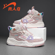 貴人鳥(niǎo)童鞋男女童運動(dòng)鞋網(wǎng)面透氣春季新款中大童春秋兒童休閑鞋子 粉紫（單鞋） 35