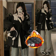 品匯菲特大碼女裝風(fēng)衣胖妹妹秋冬季加肥加大碼上衣微胖mm遮肚子學(xué)生外套 938黑色款【加棉】加厚 2XL 【建議165-185斤】