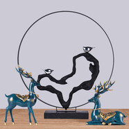 一森諾 禪意新中式客廳擺件玄關(guān)辦公室裝飾品酒柜電視柜擺件工藝品簡(jiǎn)約藝術(shù)陶瓷花瓶擺件喬遷開(kāi)業(yè)禮物禮品 永結同心花瓶套餐