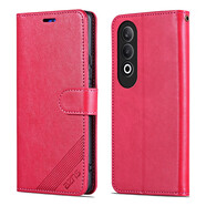 雅尊仕 OPPO A3X 5G手機殼翻蓋式皮套PKD130保護防摔5G版前后全包A3x軟殼側翻錢(qián)包式復古商務(wù)男女新款 玫紅色 OPPO A3X 5G
