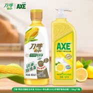 刀嘜 零反式脂肪玉米油 0.9L&斧頭牌檸檬護膚洗潔精 1.18kg