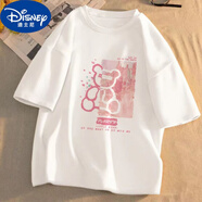 迪士尼（Disney）女大童夏裝t恤12到15歲女孩衣服14初中少女裝13高中學(xué)生T恤上衣 粉熊【款】 M 【建議80斤-95斤】