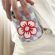 趣器屋韓國(guó)ins風(fēng)異形復(fù)古油畫太陽(yáng)花笑臉手機(jī)支架伸縮氣囊黑白花朵小眾粘貼式手機(jī)殼氣墊背扣懶人指環(huán)扣 小紅花