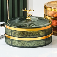 餐將軍干果盤(pán)分格零食盤(pán)客廳輕奢風(fēng)家用多層堅(jiān)果盤(pán)瓜子盤(pán)糖果盒