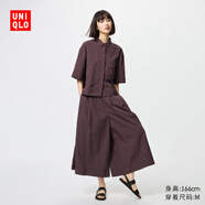 優(yōu)衣庫女裝休閑裙褲/七分褲褲子尼龍25秋冬新款479399 38 深褐色 M /160/68A