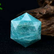 唯誠天然水晶吊墜六芒星吊墜六邊形項鏈水晶原石項墜情侶飾品禮物 天河石六芒星一個(3厘米)