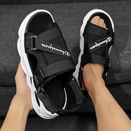 AIZUNSHI拖鞋男夏季涼鞋男室外防滑兩用涼鞋2026新款外穿沙灘鞋男士涼拖鞋 2007黑色【帶后跟】 43 (265mm)