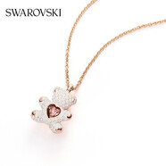 施華洛世奇（SWAROVSKI）TEDDY小熊項(xiàng)鏈吊墜輕奢小眾送女友閨蜜女 鍍玫瑰金色 5452026