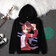 牧獸賽馬娘東海帝皇米浴加絨連帽衛(wèi)衣二次元動漫周邊衣服男女痛衫外套 加絨【連帽】145黑2 加厚 XS 建議40-55斤