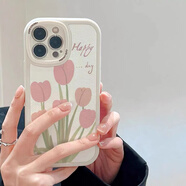 美克杰適用于OPPOreno9/8手機殼6/7sek10花a58a57a72女a(chǎn)93a97軟a11a32r17套k9s Happy郁金香 其他品牌型號可聯(lián)系客服備注