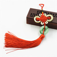 阿寶麗中國結(jié)仿綠玉掛件同心結(jié)平安扣流蘇小號送老外喬遷裝飾家居掛飾