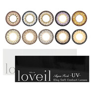 Angel Color loveil 日本直郵 日拋美瞳彩色隱形眼鏡10片裝 Violet Glare紫色 0度