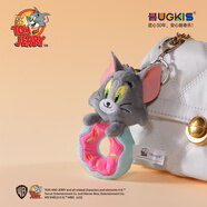 皓奇樂（HUGKIS）貓和老鼠毛絨玩具鑰匙扣書包包掛飾可愛搞怪卡通周邊玩偶公仔掛件 12cm湯姆貓?zhí)鹛鹑顠旒?【現(xiàn)貨速發(fā)】