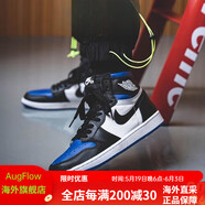 NIKE耐克bebe8耐克AJ1  Air Jordan 1 OG 高幫休閑籃 藍(lán)黑藍(lán)腳趾女款575441-041 40.5