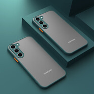 三星s23ultra殼s22保護套s21fe透明磨砂硅膠高級感s25ultra超薄 暗綠鏡頭全包丨液態(tài)親膚手感 三星Galaxy S23