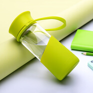 MiGo美國玻璃杯子耐熱水杯過濾茶杯便攜隨手杯男女學(xué)生泡茶水杯 綠色400ml