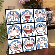 甄嬛傳diy數(shù)字油畫兒童簡單手工填色畫學(xué)生手繪丙烯油彩掛畫 FQ350叮當(dāng)貓 20*20cm繃好帶背板淡彩+顏料畫筆