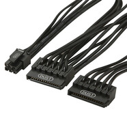 塵土 適用于dell Vostro成就3070 3670主板小6P轉硬盤(pán)SSD電源線(xiàn) SATA線(xiàn)顯卡機箱機箱硬盤(pán)電腦cpu風(fēng)扇 小6針轉出雙頭SATA 0.45米