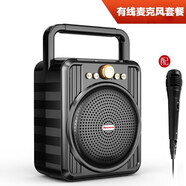紐曼（Newmine）無線藍牙音箱戶外大音量廣場舞音響便攜式手提家用收音機地攤擺攤喇叭收錢碼U盤/TF卡語音播報器 M56音箱+有線麥克風(fēng)