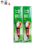 竹鹽LG竹鹽牙膏全優(yōu)護(hù)精品220gx2支裝清潔清新口氣減黃牙漬護(hù)齒家庭裝 原生白145gx2支 健康美白