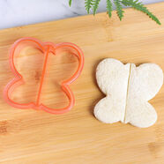 一口米DIY面包切 拼圖形三明治模具 吐司切 小狗面包模具便當模 蝴蝶紅色