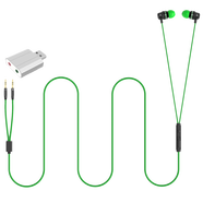 wedoking電腦耳機入耳式有線(xiàn)帶麥臺式機雙孔插頭帶麥克風(fēng)筆記本耳麥二合一語(yǔ)音電競游戲直播 電腦USB聲卡版 熒光色2.5M