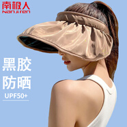 南極人遮陽(yáng)帽女防曬帽太陽(yáng)帽沙灘涼帽黑膠貝殼帽女士空頂帽