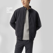 CARE OF LORD 日本面料男士秋季哈靈頓風(fēng)格外套3M薄棉夾克立領(lǐng)棉服8273 黑色 XL
