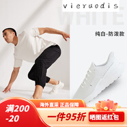 迪卡儂運動鞋男春秋防潑水輕盈緩震跑鞋百搭軟底休閑鞋MSWR 純白 39