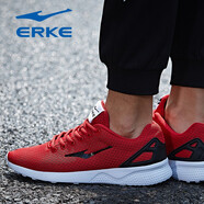 鴻星爾克運動(dòng)男鞋跑步鞋男士運動(dòng)休閑鞋男網(wǎng)面透氣輕便跑步鞋 圣誕紅 41