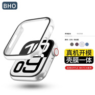 BHO【熱銷10萬+】適用蘋果手表保護(hù)殼apple watch s10保護(hù)殼膜一體套iwatch s9/8/7/ultra2鋼化膜防摔 殼膜一體【白色】 iwatch 4/5/6/SE2【44mm表盤