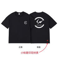 CLOT官i方旗艦i店x fragment design COLLABORATIVE LOGO 純i棉寬 CLOT X Fragment大小閃電t黑 M