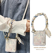 葉余適用于ins風(fēng)貝殼紋蝴蝶適用華為Pocket 2折疊手機殼斜挎掛繩pocketS 主圖款 三星 Galxy Z Flip 6