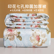富安娜家紡 被子七孔纖維被抑菌春秋被夏涼被學(xué)生宿舍單人雙人空調被 【加厚被】美娜(七孔抗菌款) 152*210cm